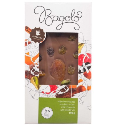 Mliječna čokolada sa suhim voćem