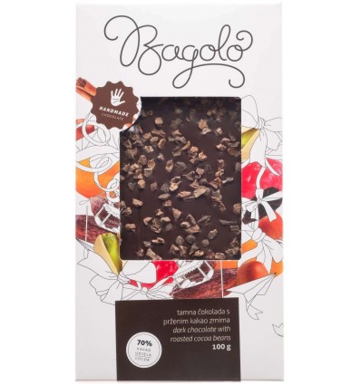 Tamna čokolada s prženim kakao zrnima