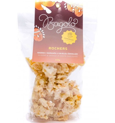 Rochers - badem u bijeloj čokoladi s kandiranom narančom